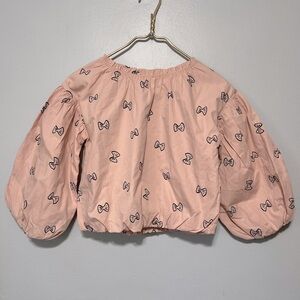 NWT Stem Little Girls Bow Tie Pasta Top